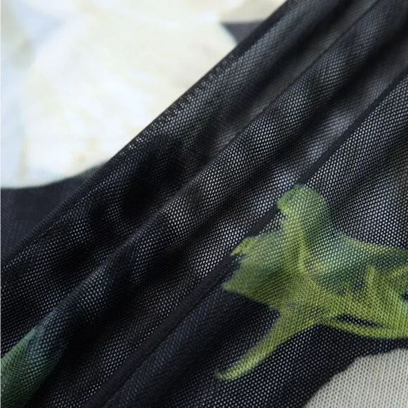 Commense Gardenia Floral Mesh Midi Dress. Size M. - Picture 8 of 8